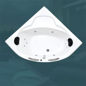 Banheira de Canto Santa Mônica COMPLETA com Hidro em acrílico