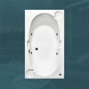 Banheira Dupla Paris com hidro em acrílico