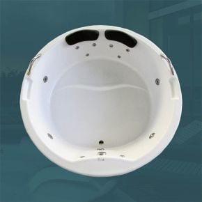 Banheira Redonda Caribe COMPLETA com hidro em acrílico