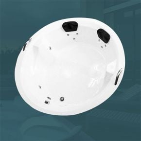 Banheira Redonda Majory COMPLETA com hidro em acrílico