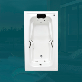 Banheira Retangular Barcelona COMPLETA com hidro em acrílico