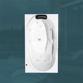 Banheira Retangular Conforto COMPLETA com hidro em acrílico