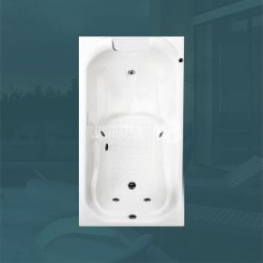 Banheira Retangular Gênova com hidro em acrílico