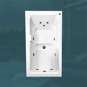 Banheira Retangular Marcelle com hidro em acrílico