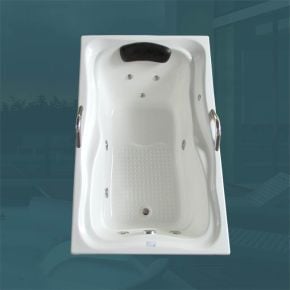 Banheira Retangular Maresias COMPLETA com hidro em acrílico