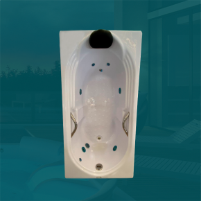 Banheira Retangular Búzios COMPLETA com hidro em acrílico