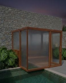 SAUNA LUXO BBB COM EXTENSÃO DE PISCINA